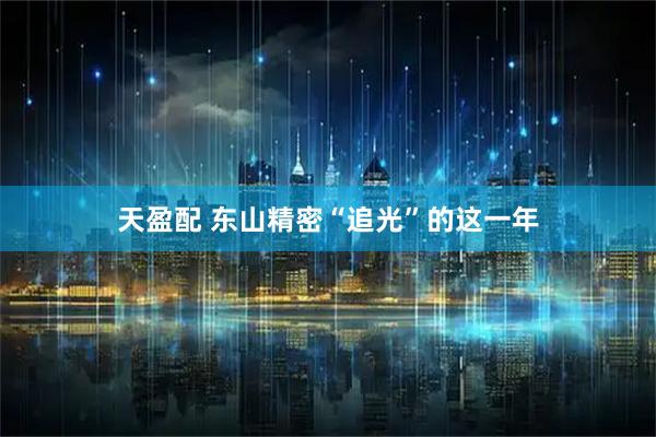 天盈配 东山精密“追光”的这一年